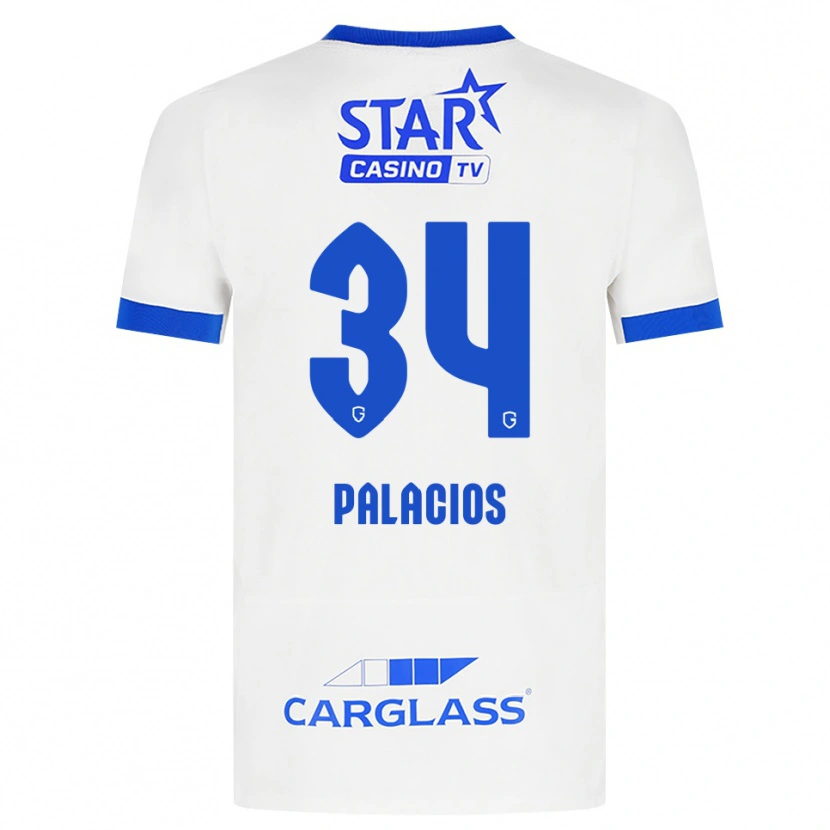 Danxen Men Adrián Palacios #34 White Blue Away Jersey 2026/27 T-Shirt