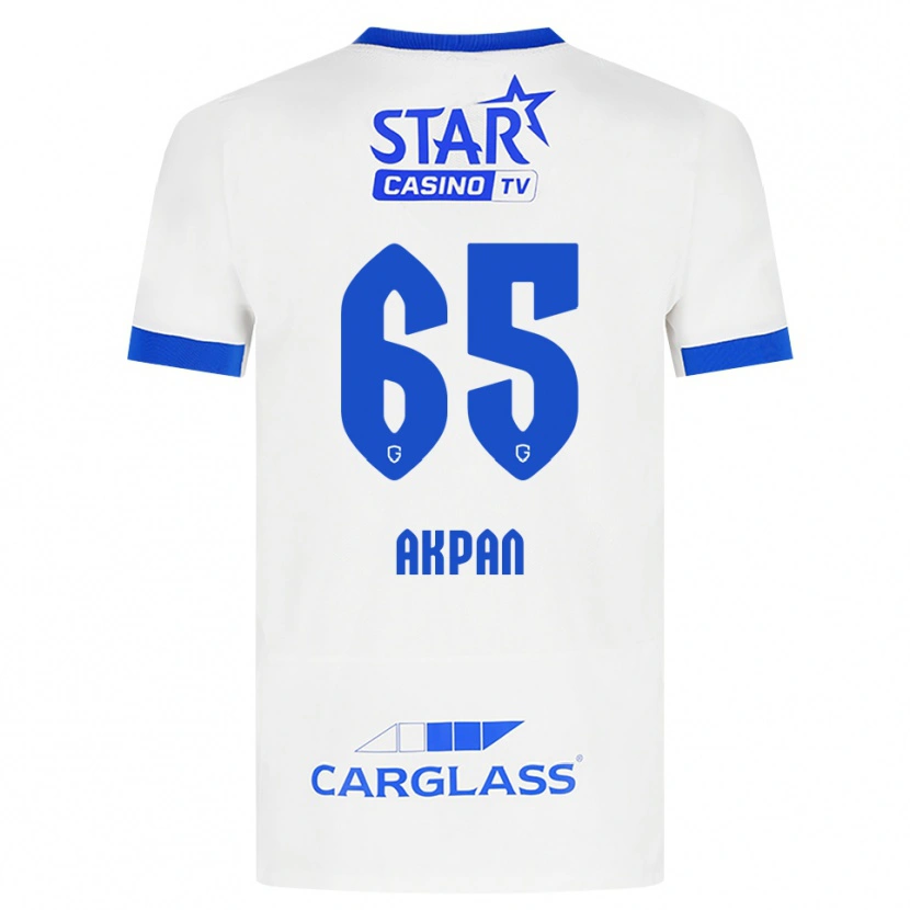 Danxen Men Christian Akpan #65 White Blue Away Jersey 2026/27 T-Shirt
