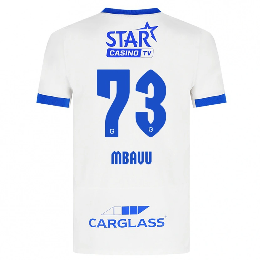 Danxen Men Elie Mbavu #73 White Blue Away Jersey 2026/27 T-Shirt