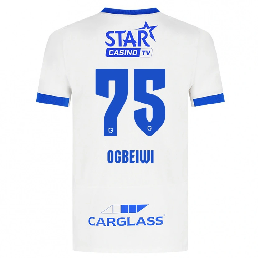 Danxen Men Precious Ogbeiwi #75 White Blue Away Jersey 2026/27 T-Shirt