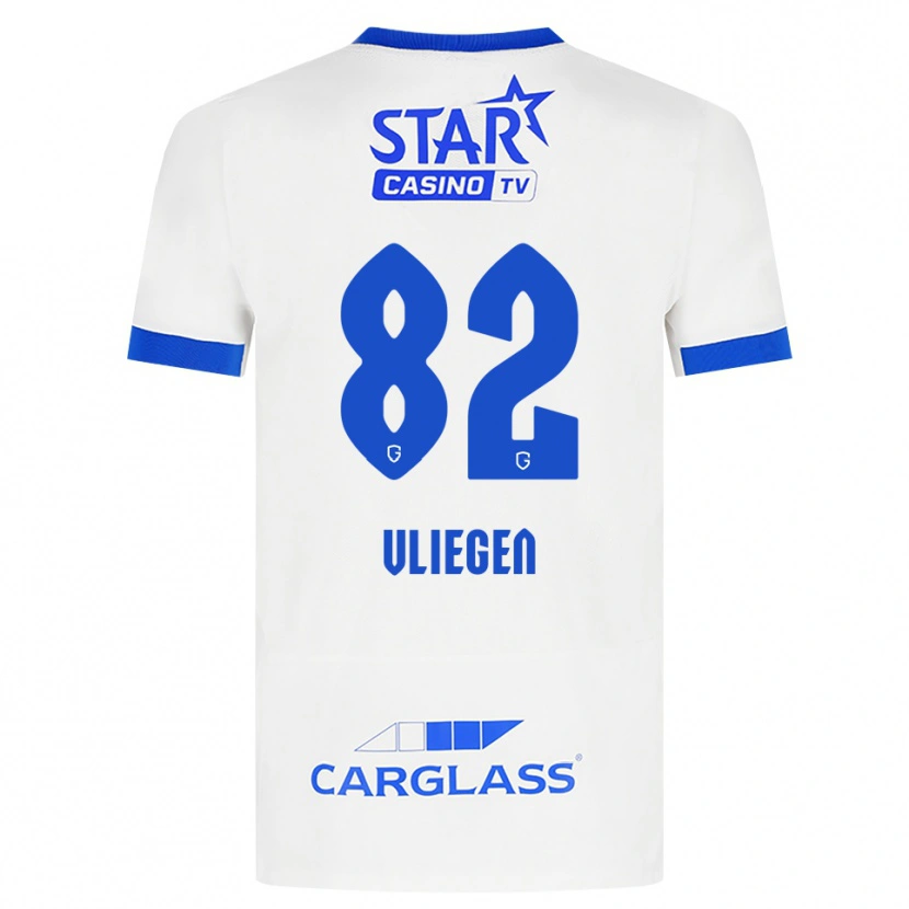 Danxen Men Olivier Vliegen #82 White Blue Away Jersey 2026/27 T-Shirt