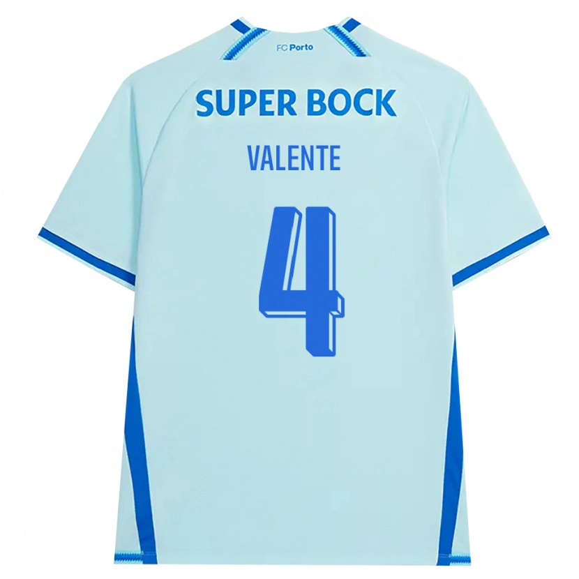 Danxen Men Salvador Valente #4 Lightcyan Blue Third Jersey 2026/27 T-Shirt