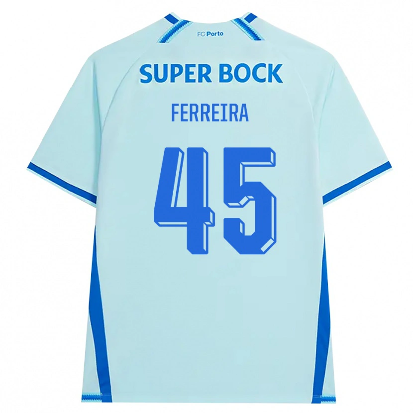 Danxen Men Tiago Ferreira #45 Lightcyan Blue Third Jersey 2026/27 T-Shirt