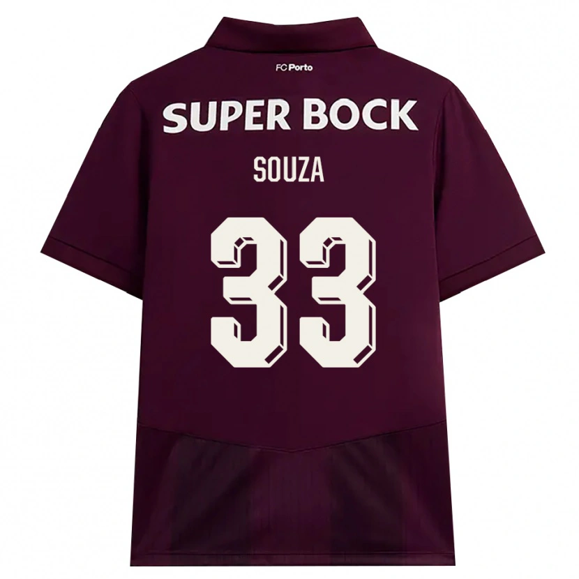 Danxen Men João Victor De Souza Menezes #33 Burgundy White Away Jersey 2026/27 T-Shirt