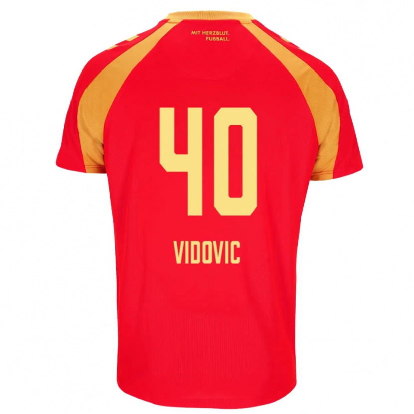 Danxen Men Gabriel Vidovic #40 Red Orange Black Away Jersey 2026/27 T-Shirt