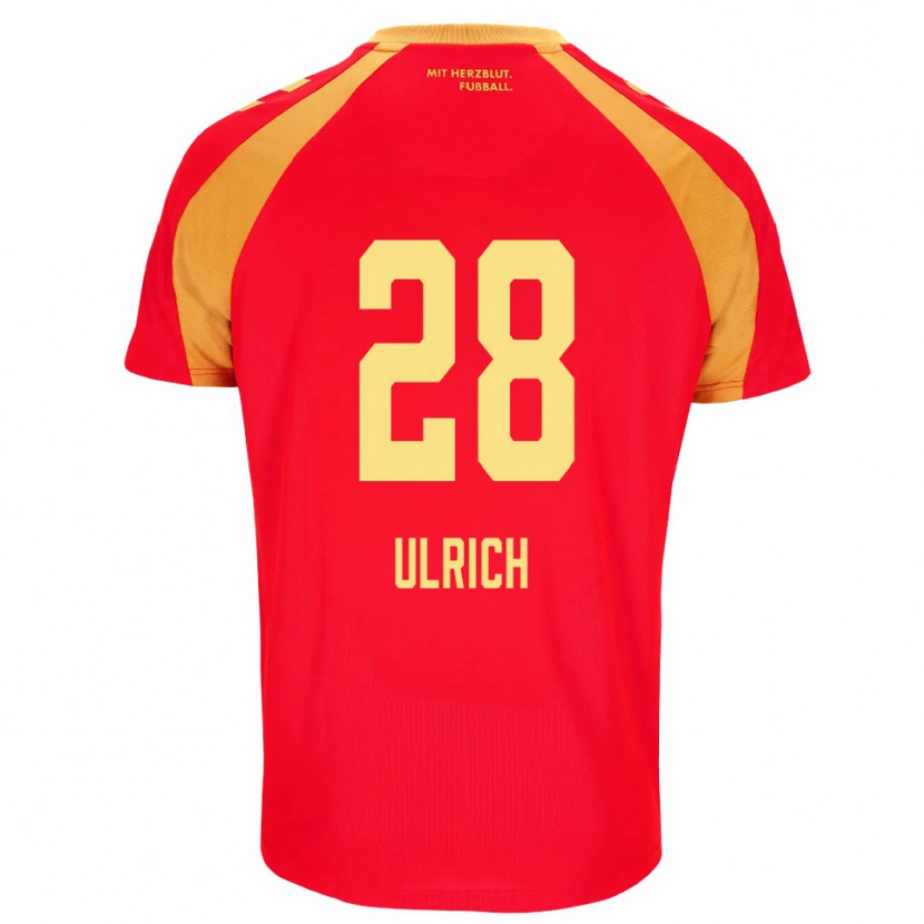 Danxen Men Laurin Ulrich #28 Red Orange Black Away Jersey 2026/27 T-Shirt