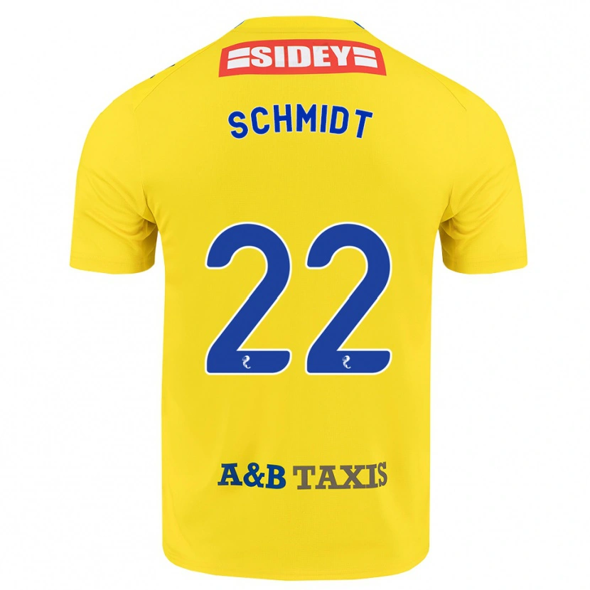Danxen Men Danny Schmidt #22 Yellow Blue Black Away Jersey 2026/27 T-Shirt