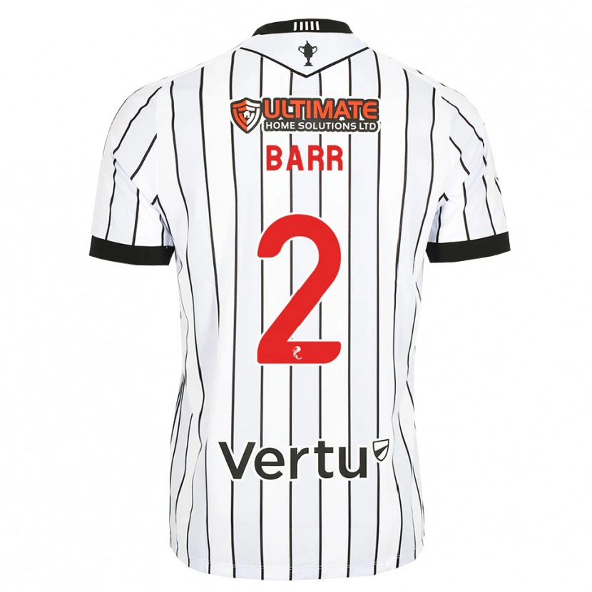 Danxen Women Jack Barr #2 White Black Red Home Jersey 2026/27 T-Shirt