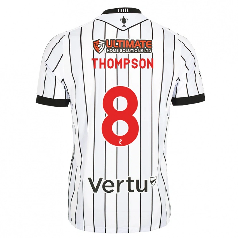 Danxen Women Struan Thompson #8 White Black Red Home Jersey 2026/27 T-Shirt