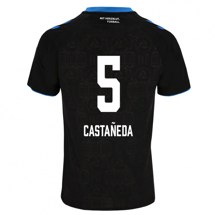 Danxen Women Santiago Castañeda #5 Black White Red Home Jersey 2026/27 T-Shirt