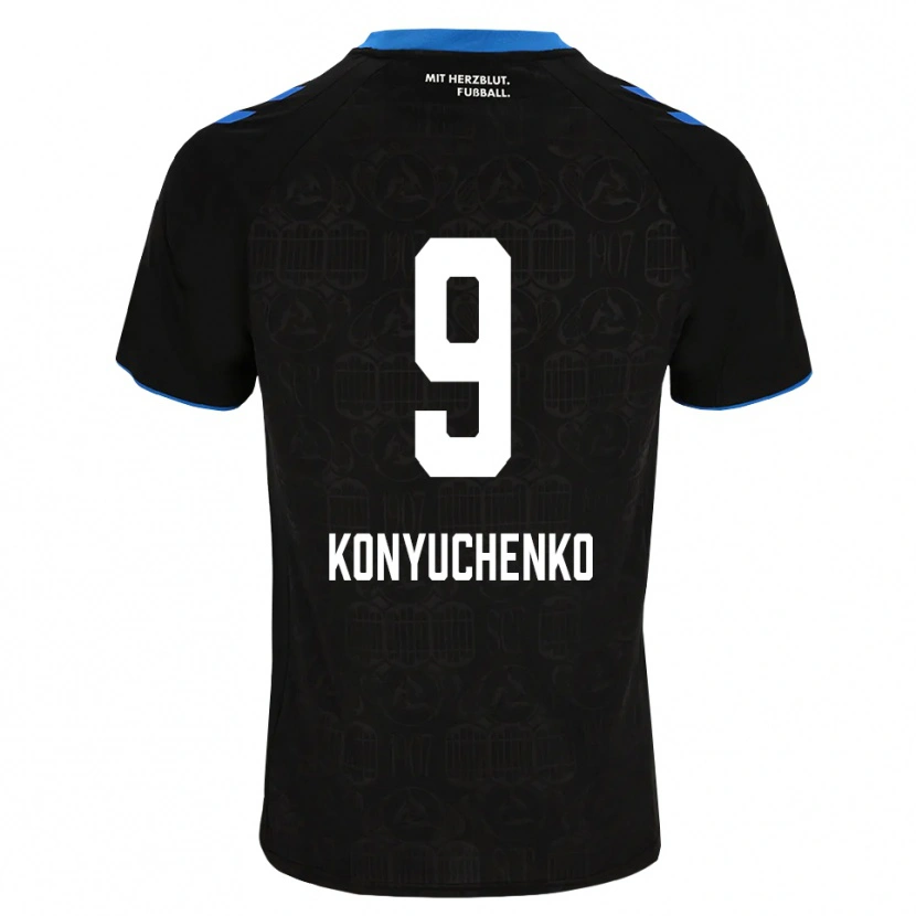 Danxen Women Yehor Konyuchenko #9 Black White Red Home Jersey 2026/27 T-Shirt