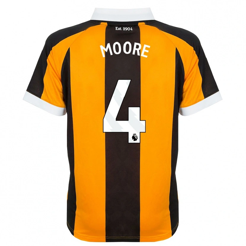 Danxen Women Bobby Moore #4 Orange Black White Home Jersey 2026/27 T-Shirt