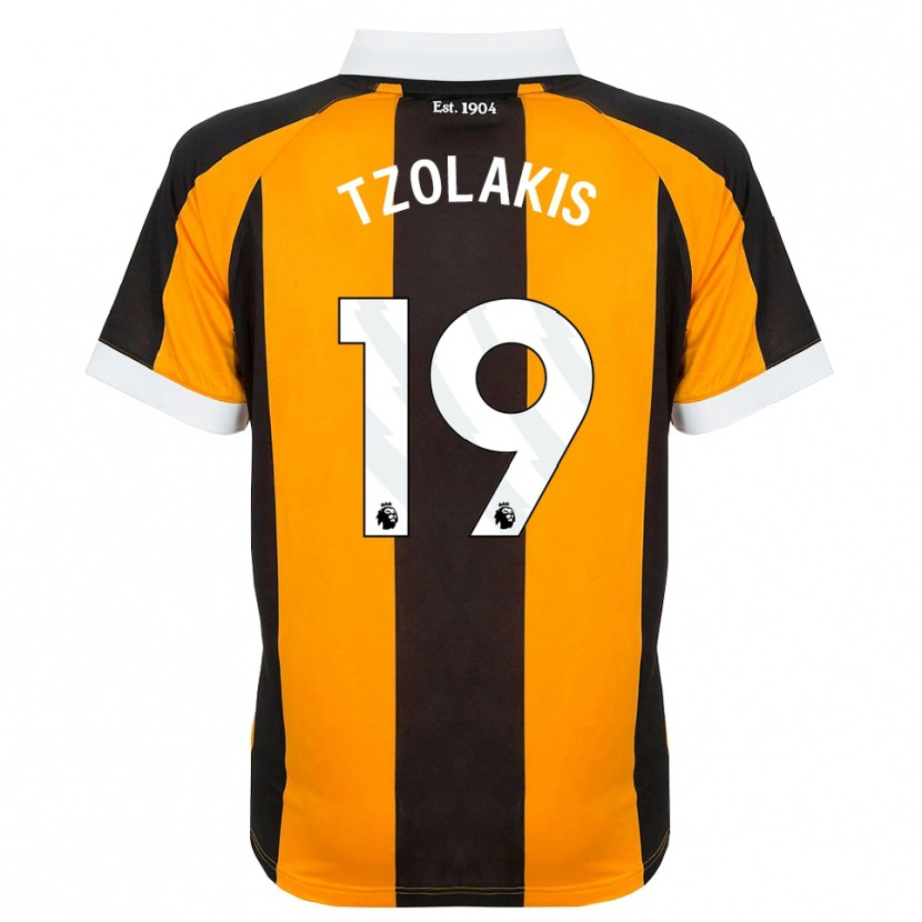 Danxen Women Konstantinos Tzolakis #19 Orange Black White Home Jersey 2026/27 T-Shirt