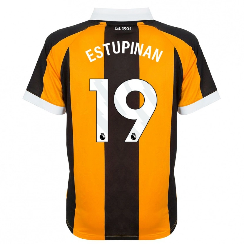Danxen Women Óscar Estupiñán #19 Orange Black White Home Jersey 2026/27 T-Shirt