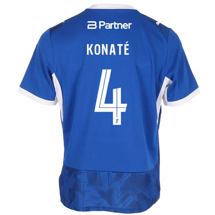 Danxen Women Djibril Konaté #4 Mediumblue White Home Jersey 2026/27 T-Shirt