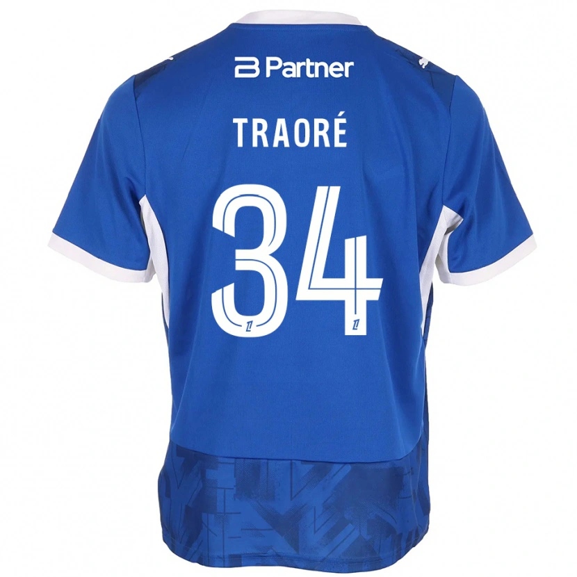 Danxen Women Ibrahim Traoré #34 Mediumblue White Home Jersey 2026/27 T-Shirt