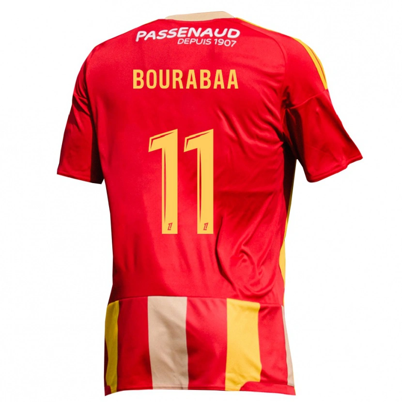 Danxen Women Adil Bourabaa #11 Red Yellow Green Home Jersey 2026/27 T-Shirt