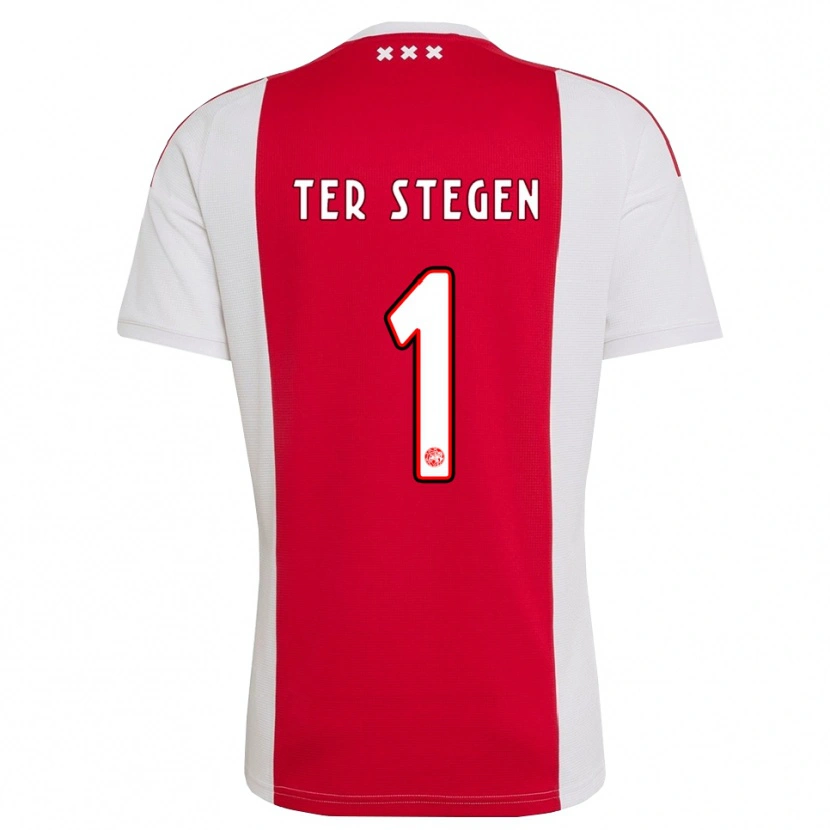 Danxen Women Marc-André Ter Stegen #1 Red White Yellow Home Jersey 2026/27 T-Shirt