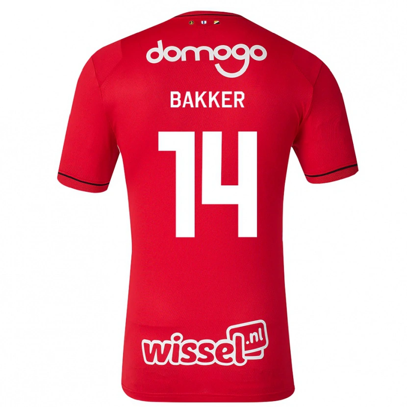 Danxen Women Eshly Bakker #14 Red White Black Home Jersey 2026/27 T-Shirt