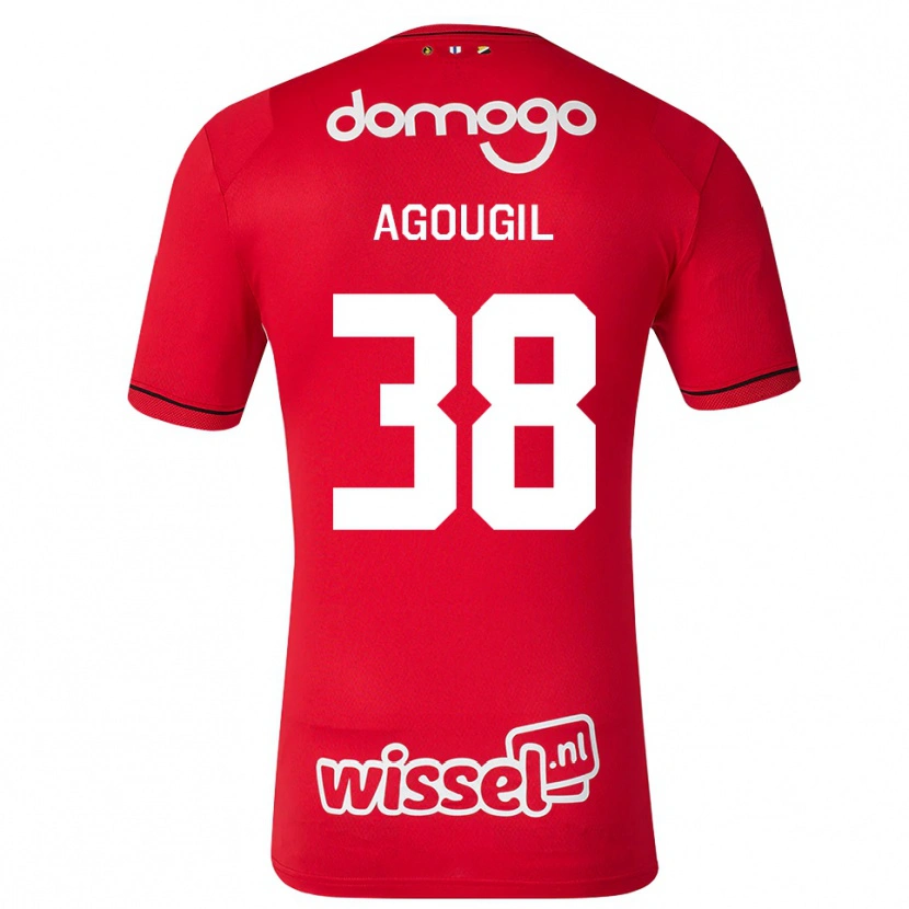 Danxen Women Oualid Agougil #38 Red White Black Home Jersey 2026/27 T-Shirt