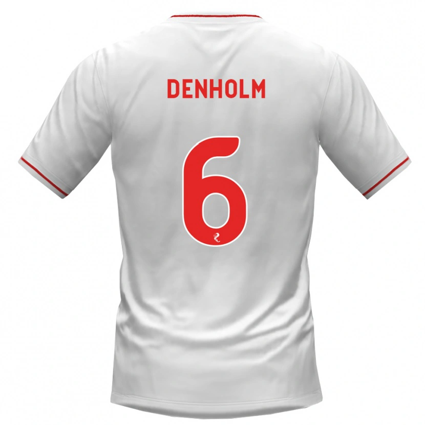 Danxen Women Aidan Denholm #6 White Red Away Jersey 2026/27 T-Shirt