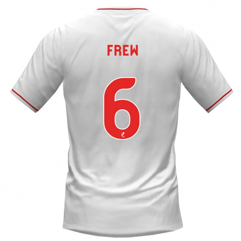 Danxen Women Natasha Frew #6 White Red Away Jersey 2026/27 T-Shirt