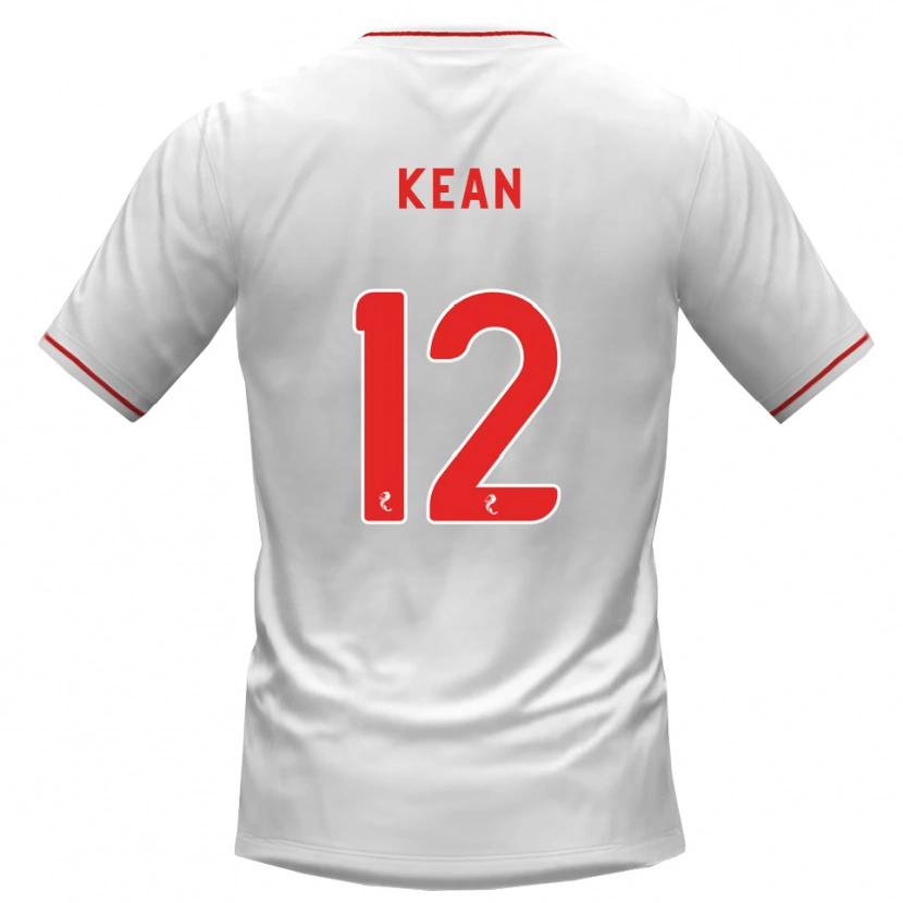 Danxen Women Chloe Kean #12 White Red Away Jersey 2026/27 T-Shirt