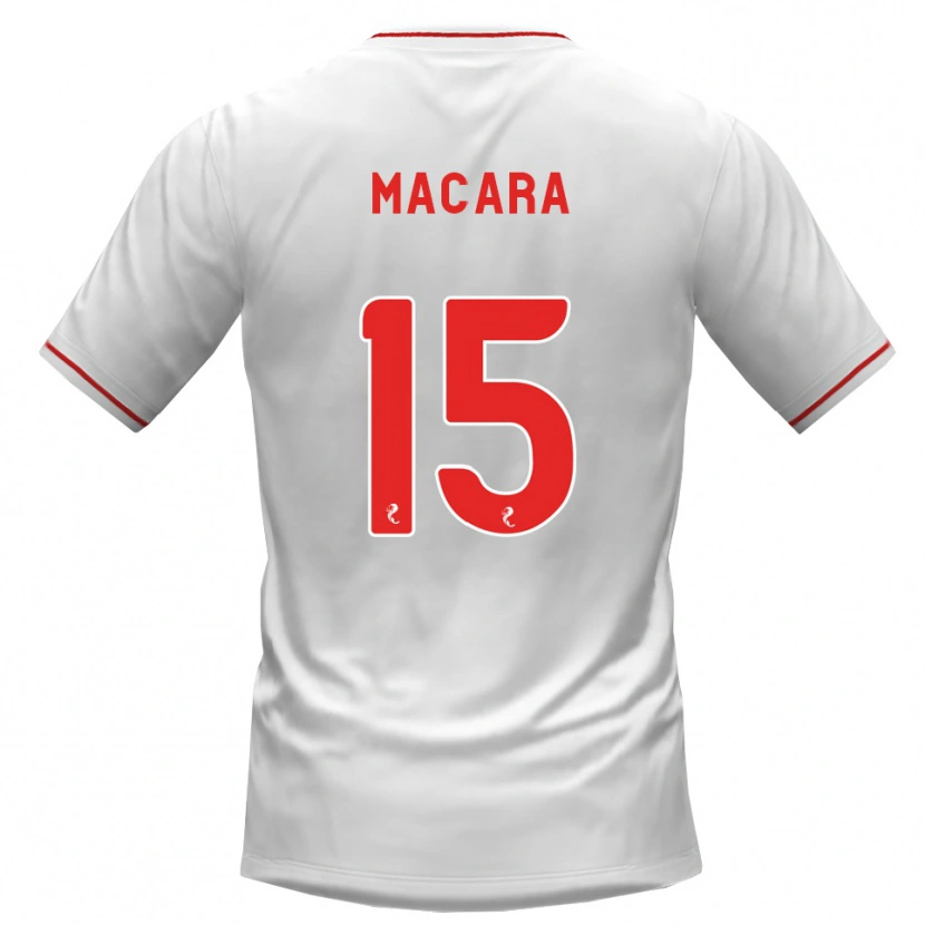 Danxen Women Elise Macara #15 White Red Away Jersey 2026/27 T-Shirt