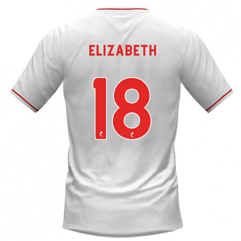 Danxen Women Ashley Elizabeth #18 White Red Away Jersey 2026/27 T-Shirt