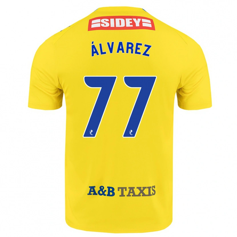 Danxen Women Unax Álvarez #77 Yellow Blue Black Away Jersey 2026/27 T-Shirt