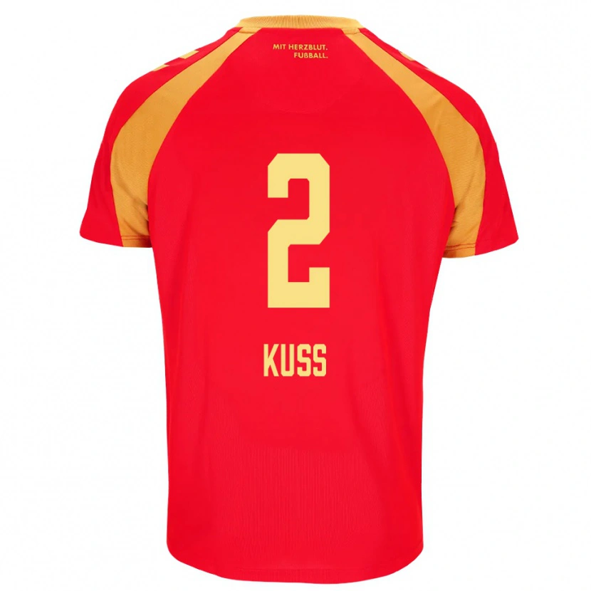 Danxen Women Damian Kuss #2 Red Orange Black Away Jersey 2026/27 T-Shirt