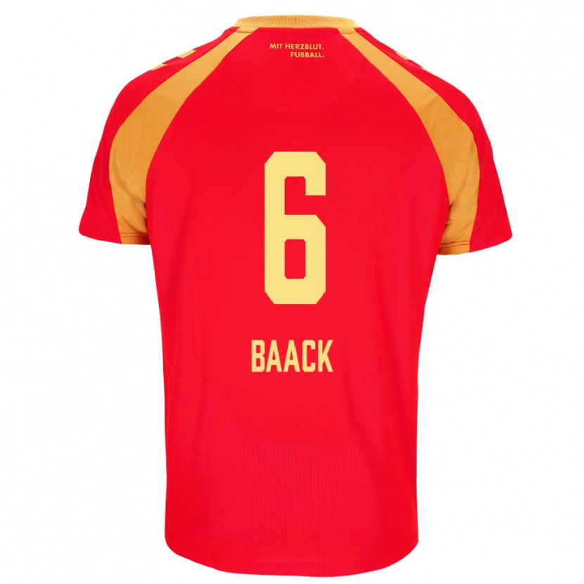 Danxen Women Tom Baack #6 Red Orange Black Away Jersey 2026/27 T-Shirt
