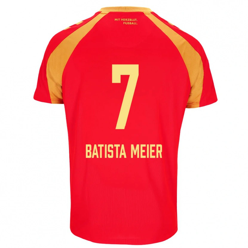 Danxen Women Oliver Batista Meier #7 Red Orange Black Away Jersey 2026/27 T-Shirt