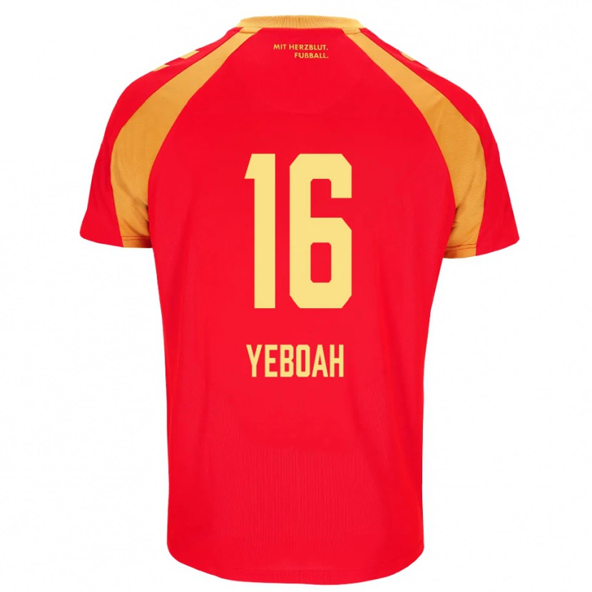 Danxen Women Isaaq Yeboah #16 Red Orange Black Away Jersey 2026/27 T-Shirt