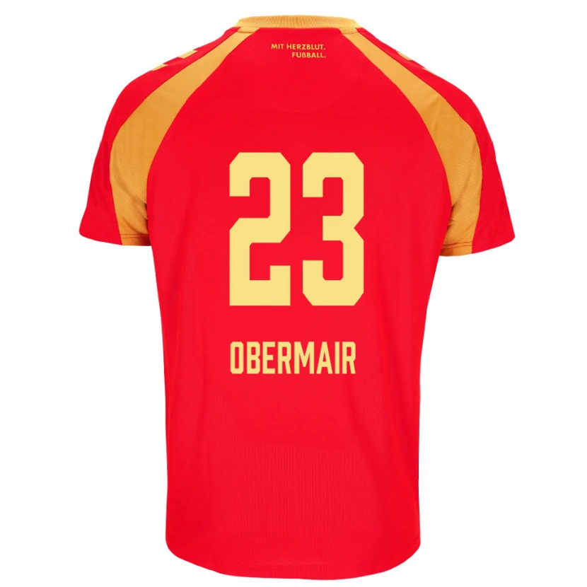 Danxen Women Raphael Obermair #23 Red Orange Black Away Jersey 2026/27 T-Shirt