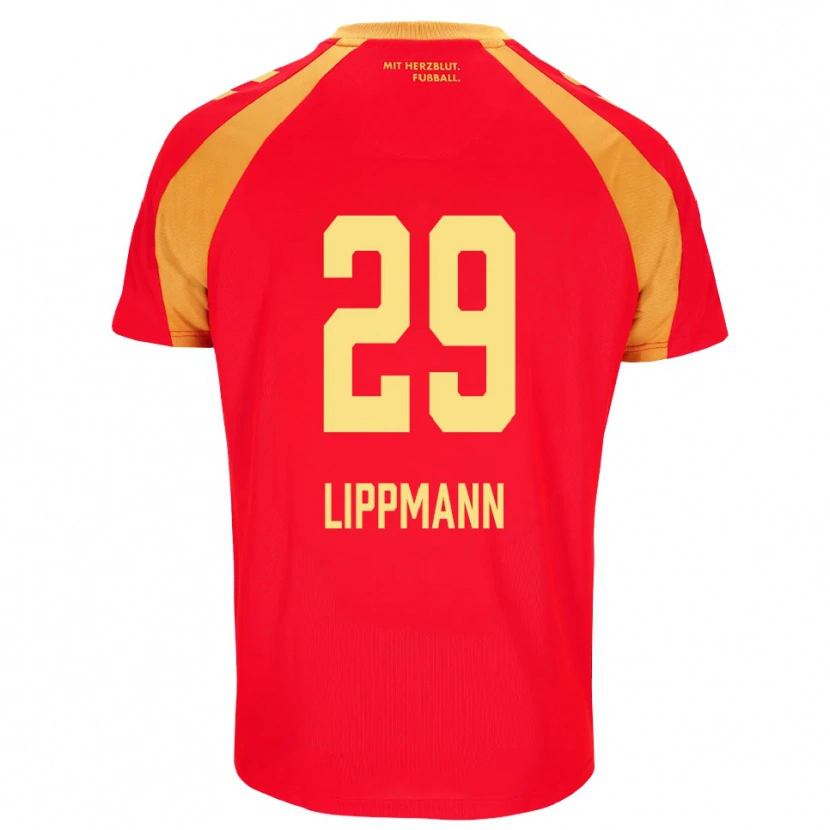Danxen Women Clemens Lippmann #29 Red Orange Black Away Jersey 2026/27 T-Shirt