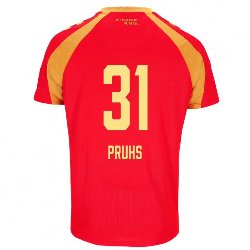 Danxen Women Florian Pruhs #31 Red Orange Black Away Jersey 2026/27 T-Shirt
