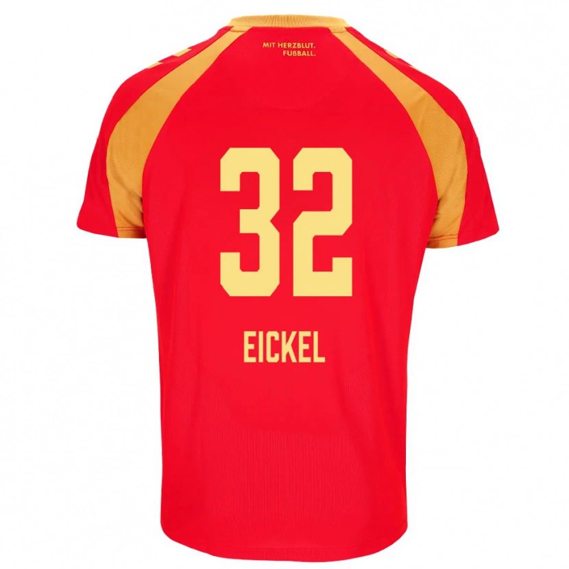 Danxen Women Lasse Eickel #32 Red Orange Black Away Jersey 2026/27 T-Shirt