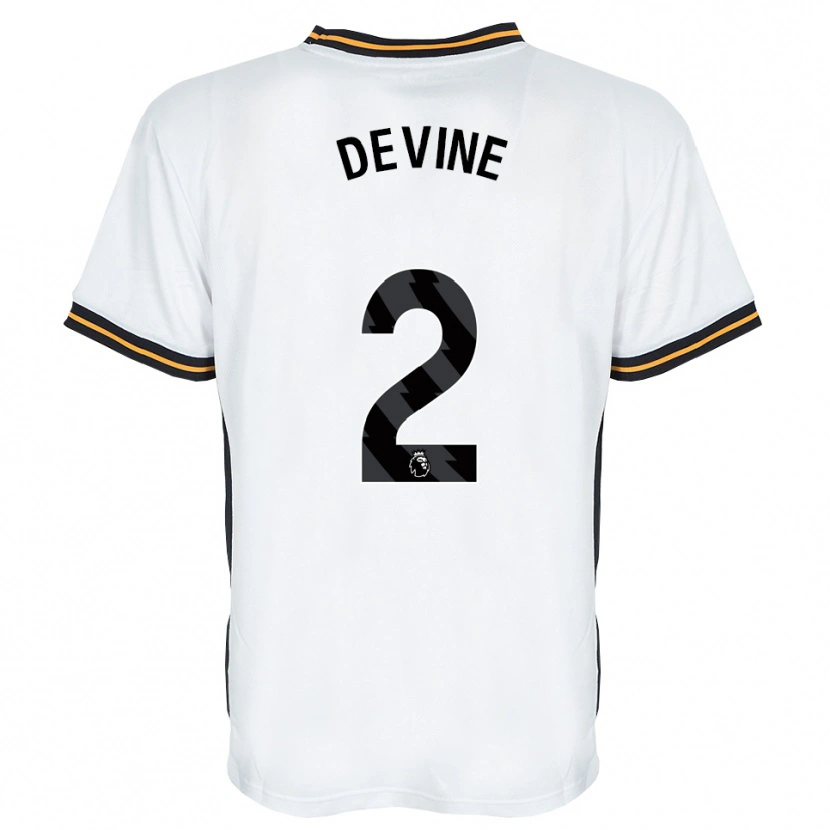 Danxen Women Ed Devine #2 White Orange Black Away Jersey 2026/27 T-Shirt
