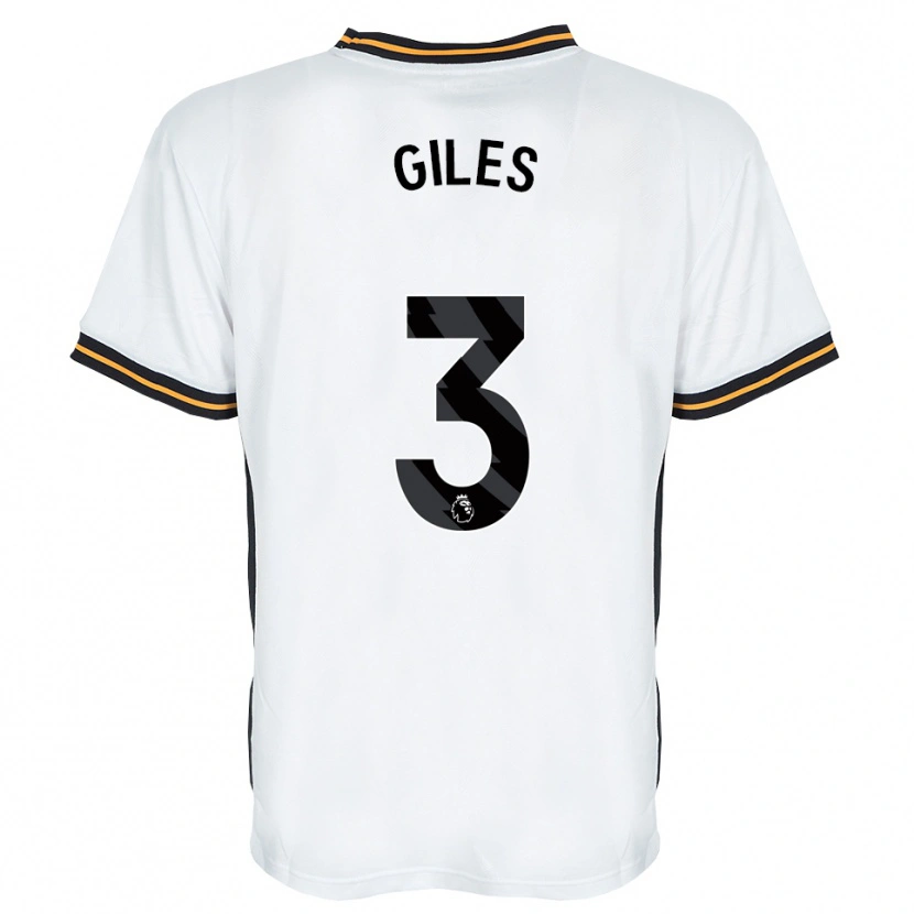 Danxen Women Ryan Giles #3 White Orange Black Away Jersey 2026/27 T-Shirt