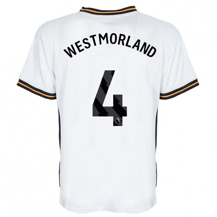 Danxen Women Emma Westmorland #4 White Orange Black Away Jersey 2026/27 T-Shirt