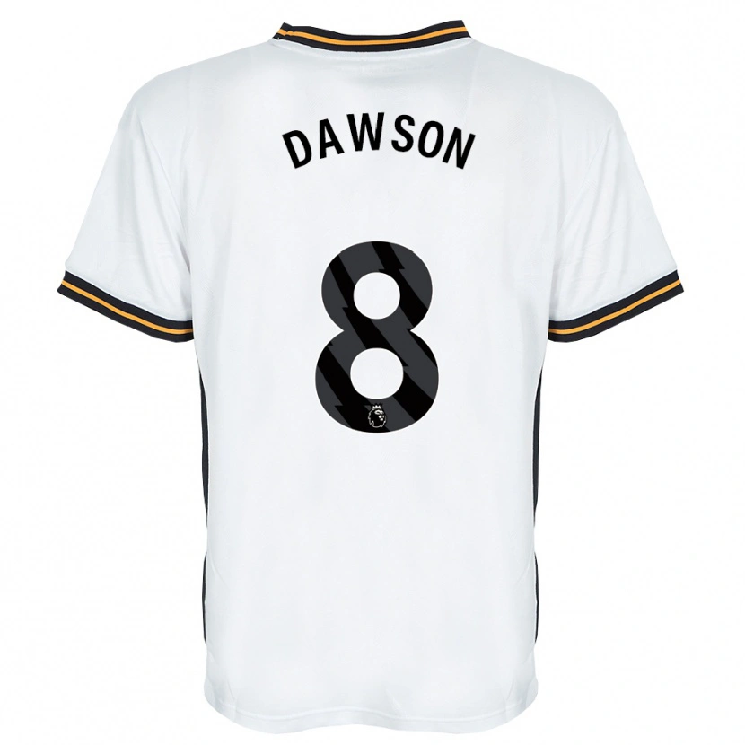 Danxen Women Lucas Dawson #8 White Orange Black Away Jersey 2026/27 T-Shirt
