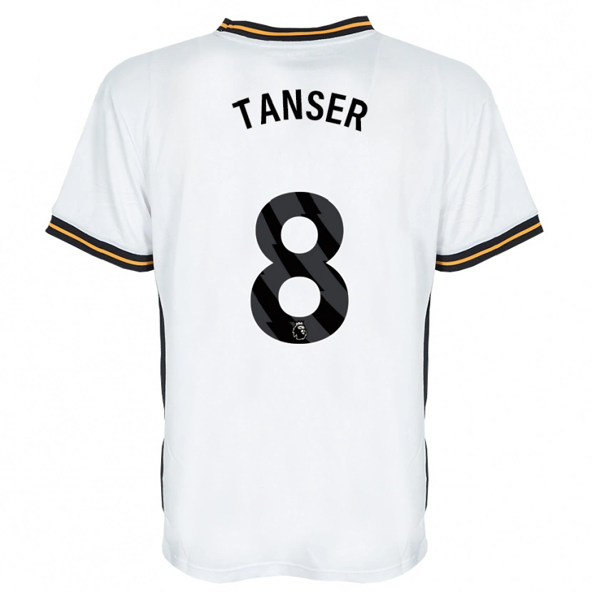 Danxen Women Ellie Tanser #8 White Orange Black Away Jersey 2026/27 T-Shirt