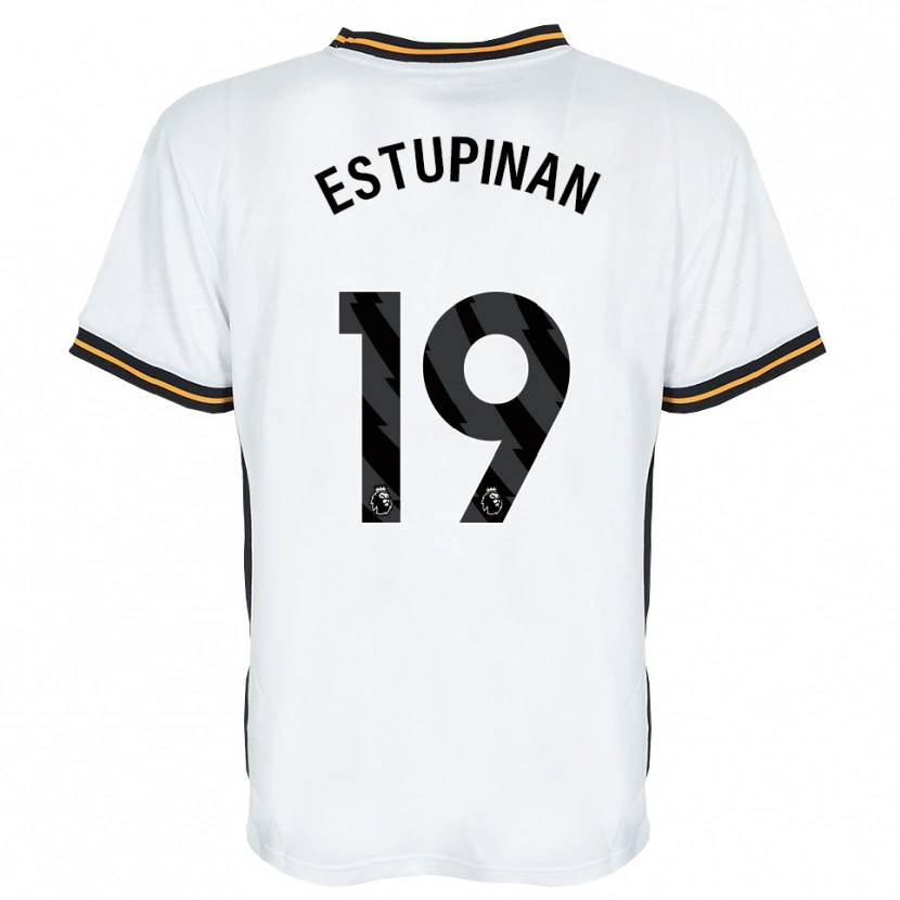 Danxen Women Óscar Estupiñán #19 White Orange Black Away Jersey 2026/27 T-Shirt