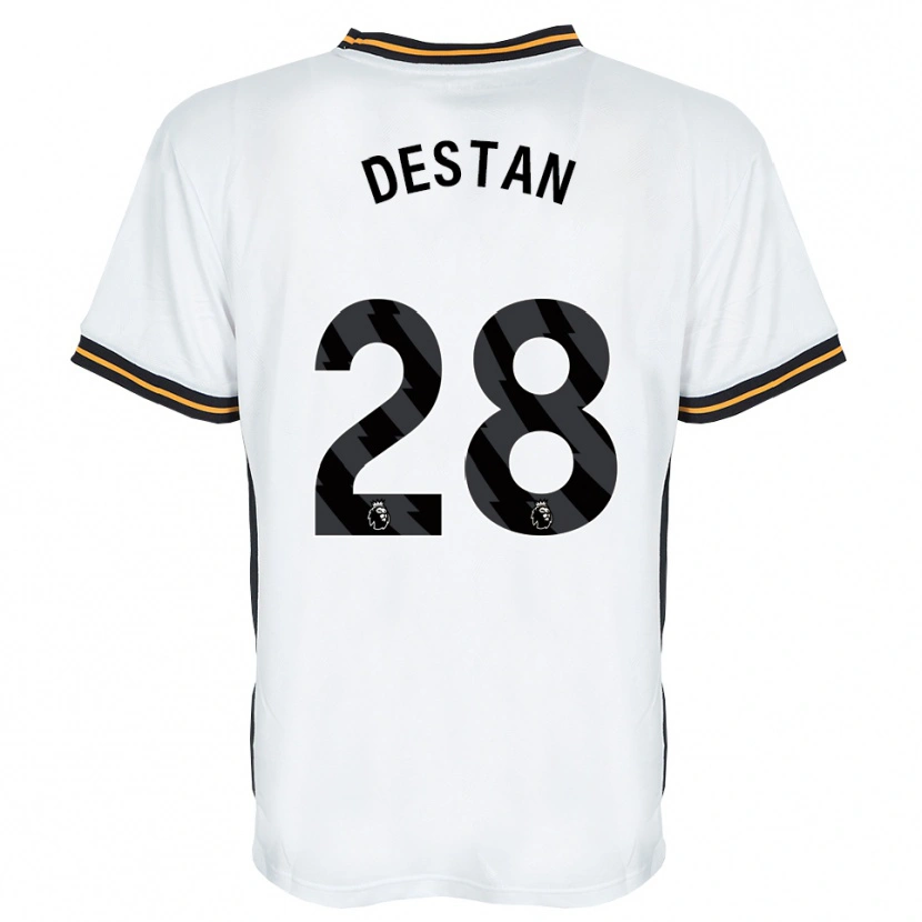 Danxen Women Enis Destan #28 White Orange Black Away Jersey 2026/27 T-Shirt