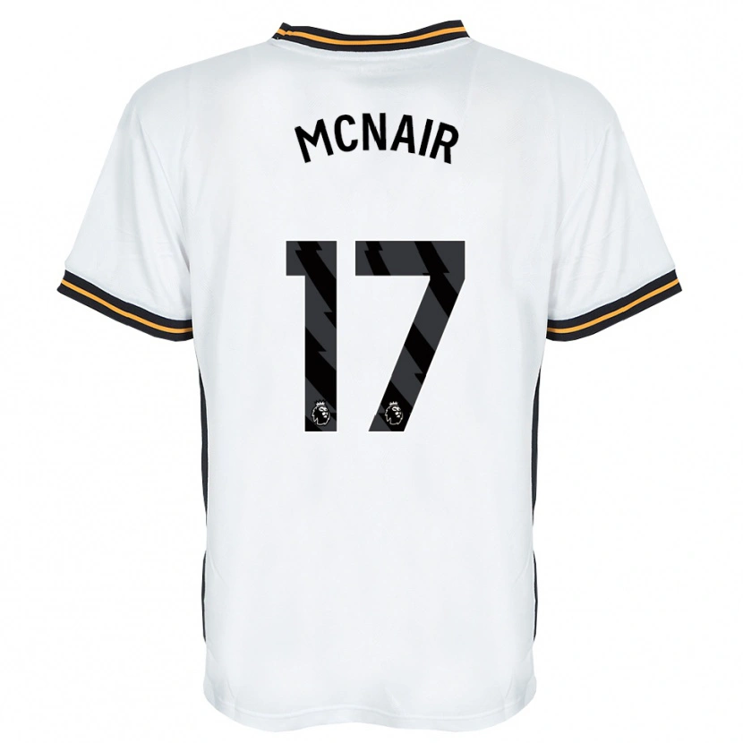 Danxen Women Paddy Mcnair #17 White Orange Black Away Jersey 2026/27 T-Shirt
