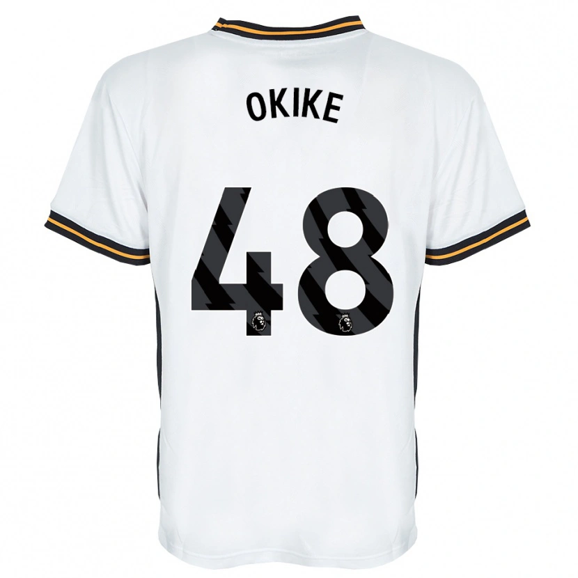 Danxen Women Calvin Okike #48 White Orange Black Away Jersey 2026/27 T-Shirt