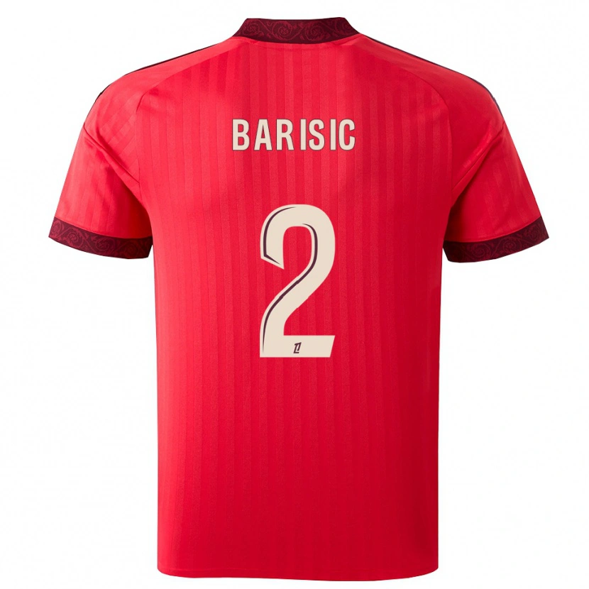 Danxen Women Teo Barisic #2 Burgundy Red White Away Jersey 2026/27 T-Shirt