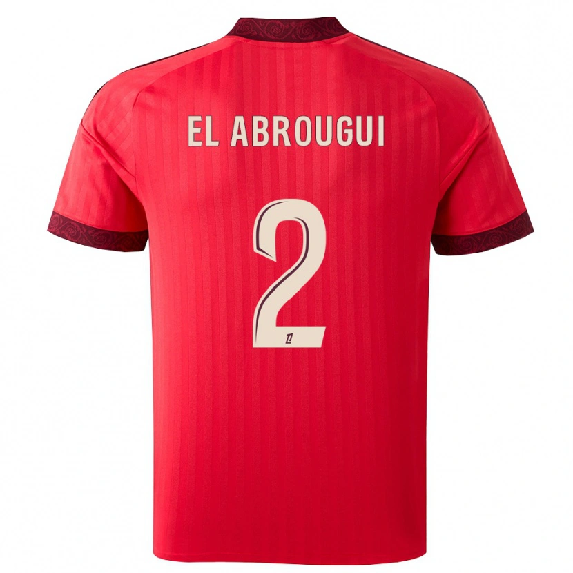Danxen Women Wassim El Abrougui #2 Burgundy Red White Away Jersey 2026/27 T-Shirt