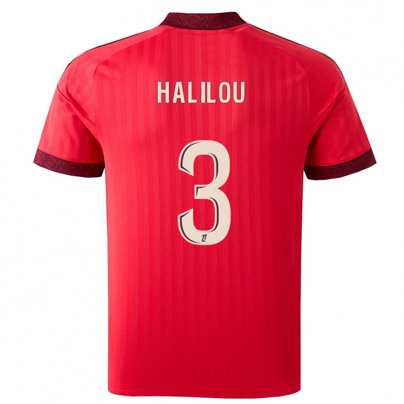 Danxen Women Ibrahim Halilou #3 Burgundy Red White Away Jersey 2026/27 T-Shirt
